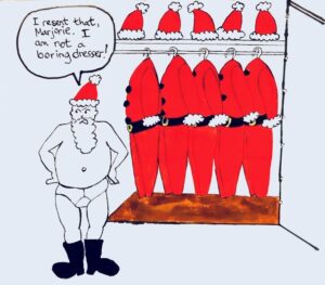 Santa in the Closet - funny pearls